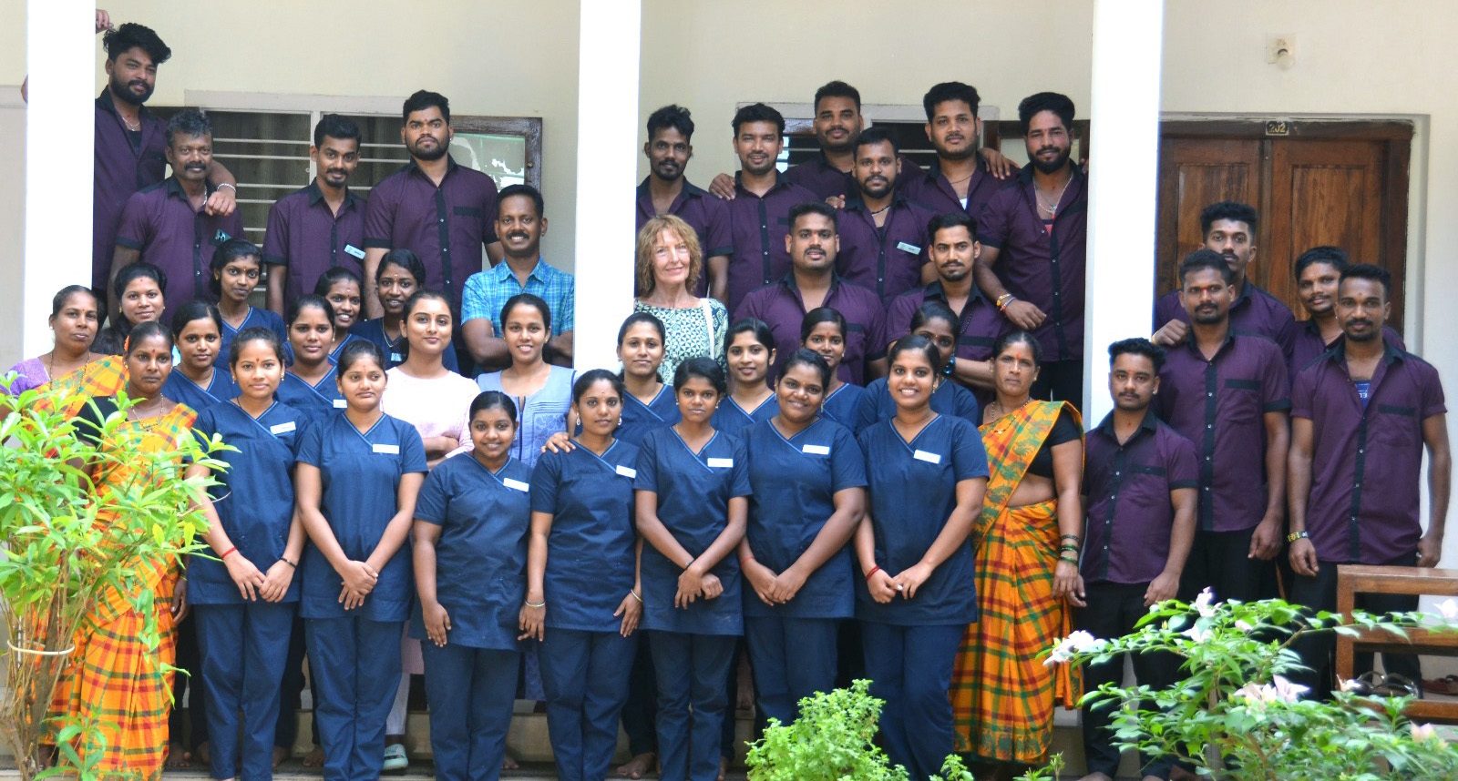 The Arya team with Vera and Dr. Syam Dayal