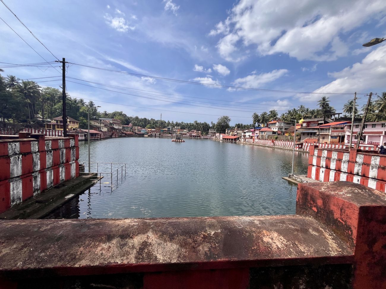 The temple pond in Gokarna town